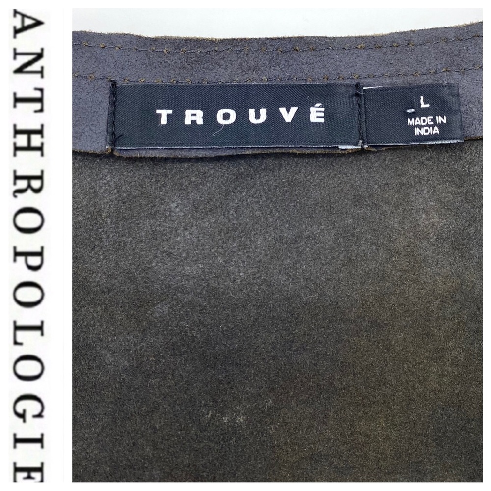 πSALEπ Anthropologie Trouve Leather Scoop Top - Picture 5 of 9